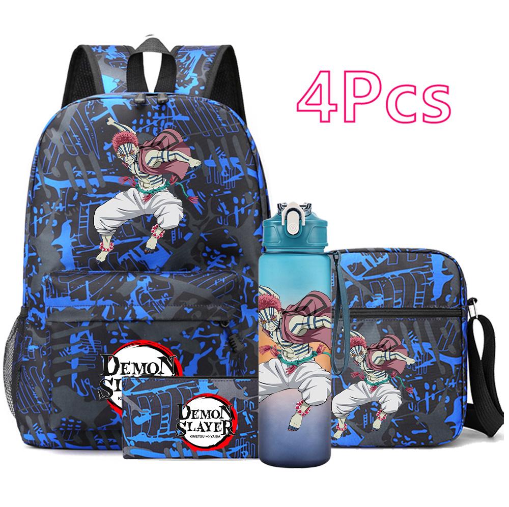 4Pcs/set Anime Demon Slayer Printed Backpack Large Capacity Bookbag Shoulder Bag Case bag with 750ml Water Bottler Boy Girl Waterproof Bookbag
4Pcs/set Anime Demon Slayer Printed Backpack Large Capacity Bookbag Shoulder Bag Case bag with 750ml Water Bottler Boy Girl Waterproof Bookbag