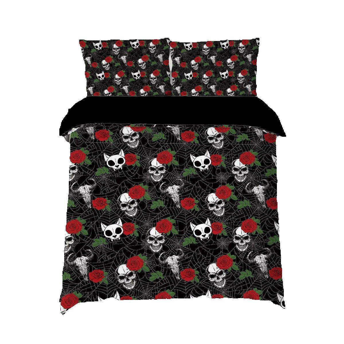 Hot New Rose Skull Bedding Set Butterfly Psychedelic Mushroom Duvet Cover Pillowcase Room decoration for boys and girls 135x200cm 2pcs
Hot New Rose Skull Bedding Set Butterfly Psychedelic Mushroom Duvet Cover Pillowcase Room decoration for boys and girls 135x200cm 2pcs