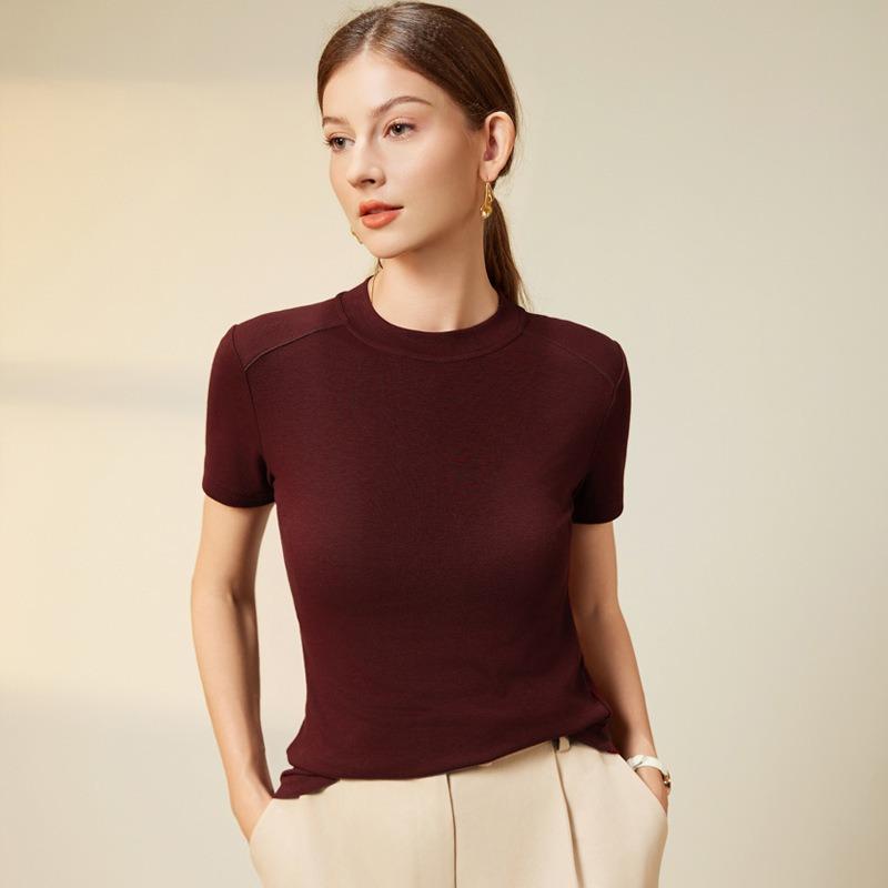 Women s Spring and Summer New Acetic Acid Tencel Wool T-shirt Small Collar Thin Temperament Blouse Solid Colour Slant Shoulder Short Sleeve L хакі
Women s Spring and Summer New Acetic Acid Tencel Wool T-shirt Small Collar Thin Temperament Blouse Solid Colour Slant Shoulder Short Sleeve L хакі