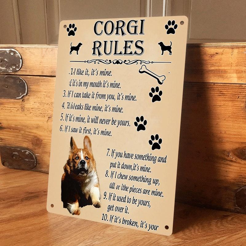 1 Corgi Rules Metal Hanging Plaque, Fun Dog Rules Decorative Painting, Corgi Pattern Home Wall Hanging, Dog Owner Gift, Pet Love (as the picture,20x30cm)
1 Corgi Rules Metal Hanging Plaque, Fun Dog Rules Decorative Painting, Corgi Pattern Home Wall Hanging, Dog Owner Gift, Pet Love (as the picture,20x30cm)