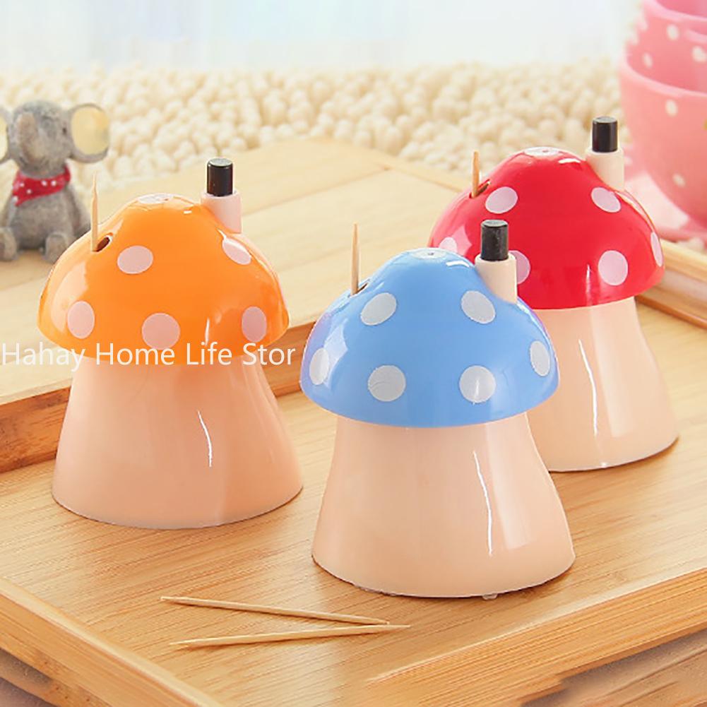 Toothpicks Container Creative Lovely Portable Mushroom Automatic Pops Up Toothpick Storage Box Dispenser Holder Table Organizer
Toothpicks Container Creative Lovely Portable Mushroom Automatic Pops Up Toothpick Storage Box Dispenser Holder Table Organizer