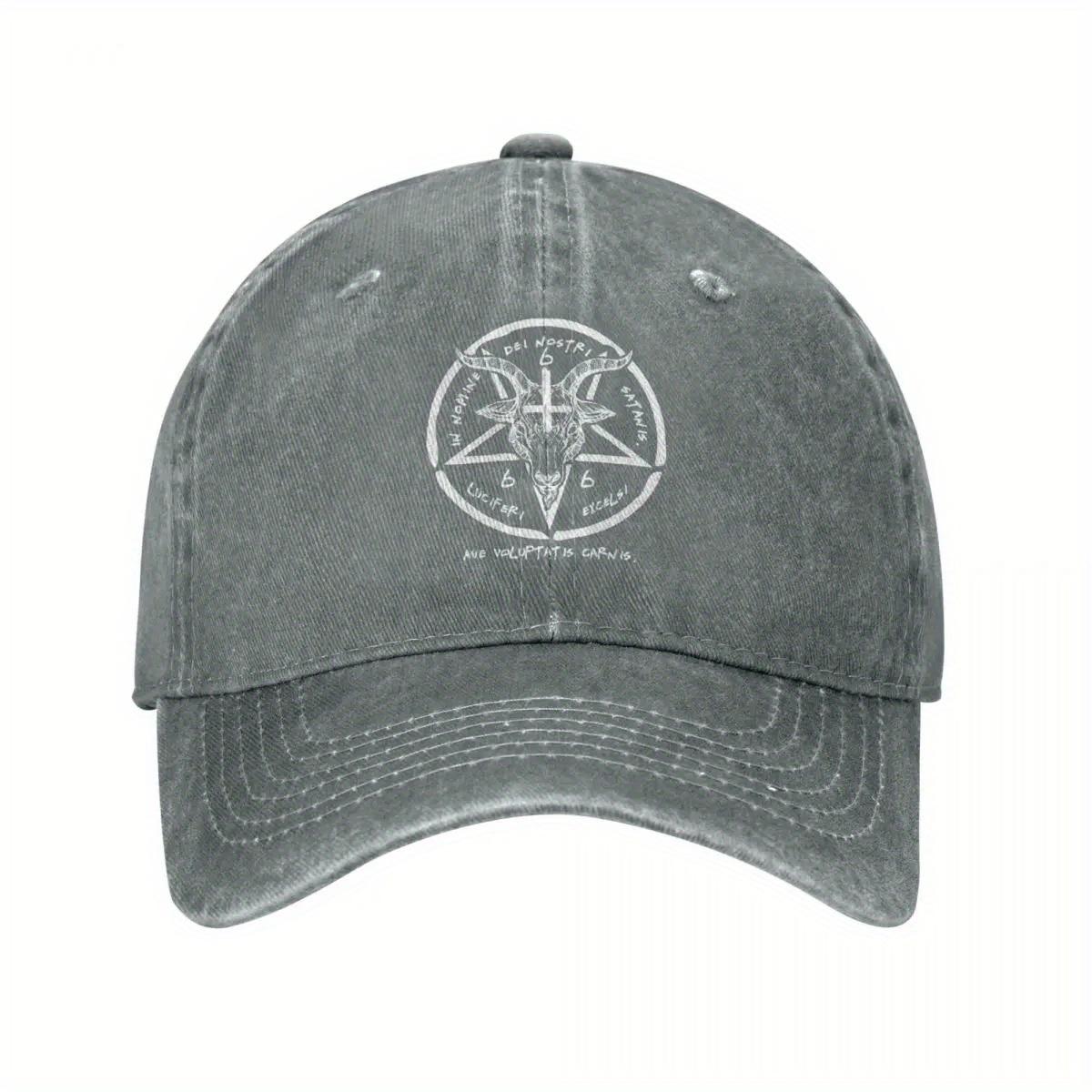 Baphomet Sigil Occult Baseball Cap Distressed Denim Adjustable Casual Hat Unisex Streetwear Headwear One Size
Baphomet Sigil Occult Baseball Cap Distressed Denim Adjustable Casual Hat Unisex Streetwear Headwear One Size
