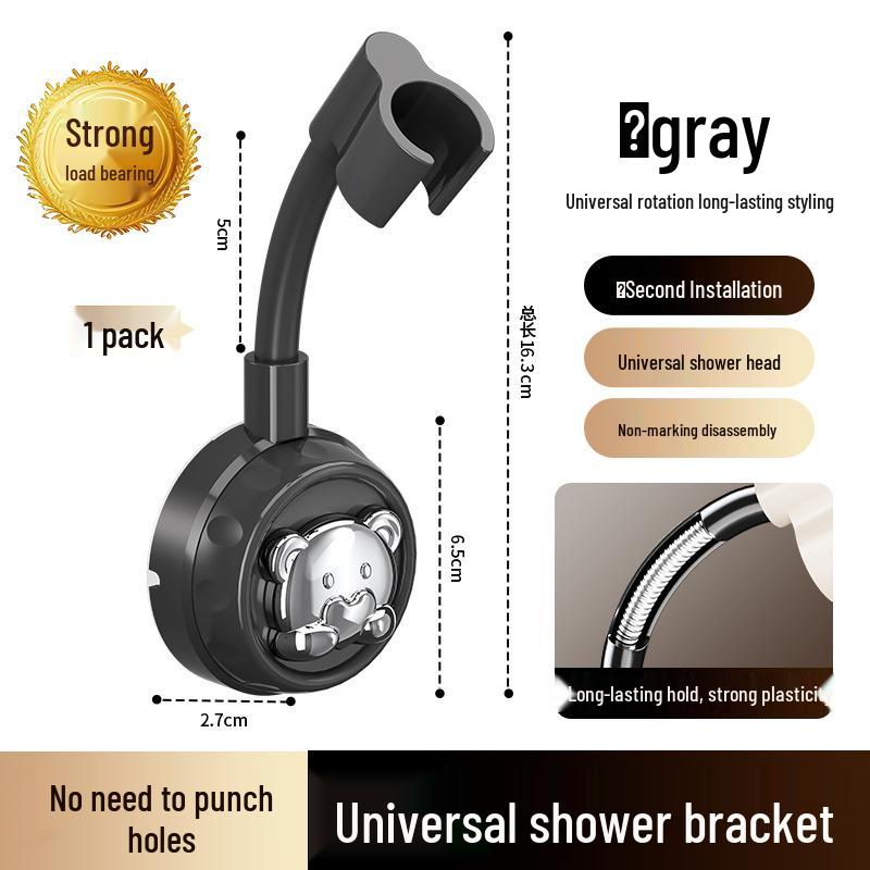 Adjustable No-Punch Shower Head Holder Storage Rack One pack сірий колір
Adjustable No-Punch Shower Head Holder Storage Rack One pack сірий колір