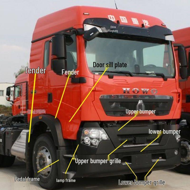 Sinotruk TX Front & Rear Bumper Pedal Frame Set: Left/Right Fender, Door Protectors & Headlight Frames Standard
Sinotruk TX Front & Rear Bumper Pedal Frame Set: Left/Right Fender, Door Protectors & Headlight Frames Standard