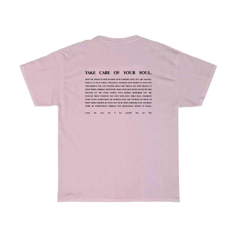 Take Care Of Your Soul Back Print T Shirt Women Cute Inspirational Positive TShirt Cotton Casual Streetwear Fashion Tees Tops 4XL
Take Care Of Your Soul Back Print T Shirt Women Cute Inspirational Positive TShirt Cotton Casual Streetwear Fashion Tees Tops 4XL