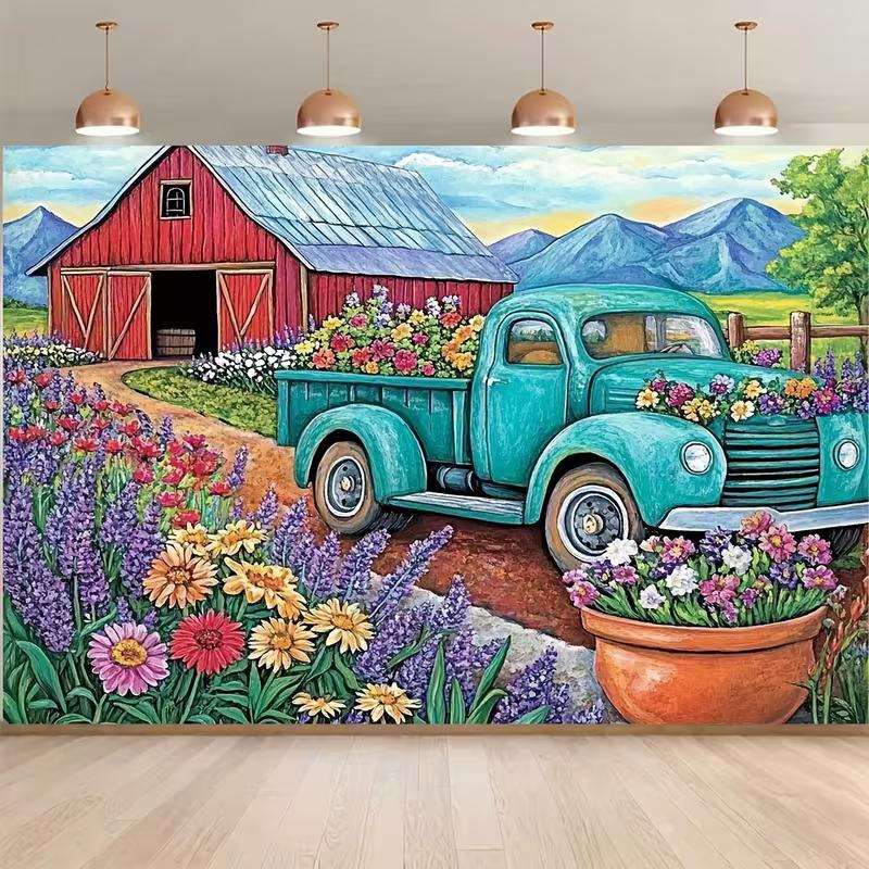 2D Teal Vintage Truck Floral Backdrop Spring Farm Scenery Studio Photography Background 47.2x31.5inch/120*80cm
2D Teal Vintage Truck Floral Backdrop Spring Farm Scenery Studio Photography Background 47.2x31.5inch/120*80cm