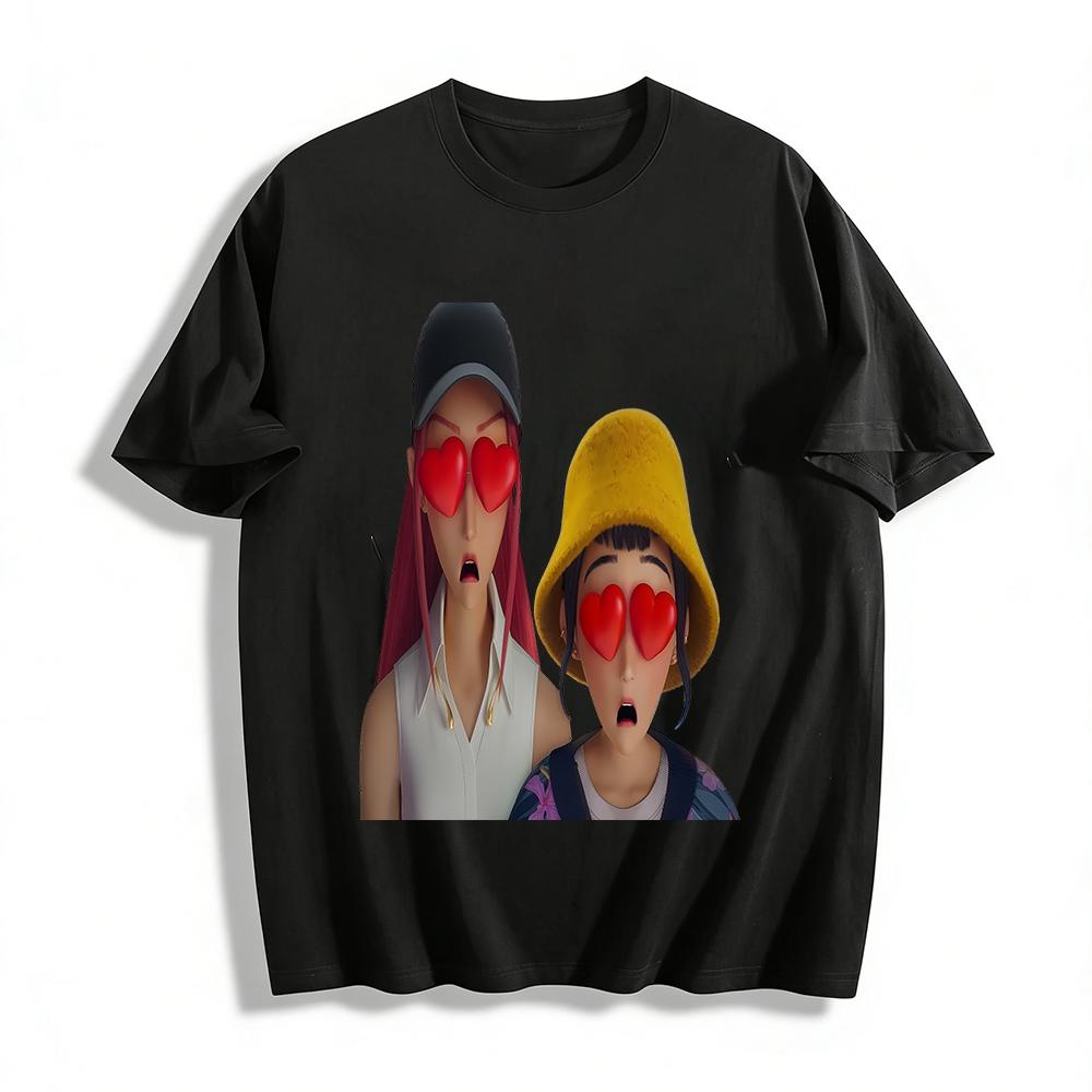 Heart Eyes Shocked Sisters Print Casual Top Trendy BFF Style Eye-catching Tee For Daily Wear Pure cotton T-shirt 6XL
Heart Eyes Shocked Sisters Print Casual Top Trendy BFF Style Eye-catching Tee For Daily Wear Pure cotton T-shirt 6XL