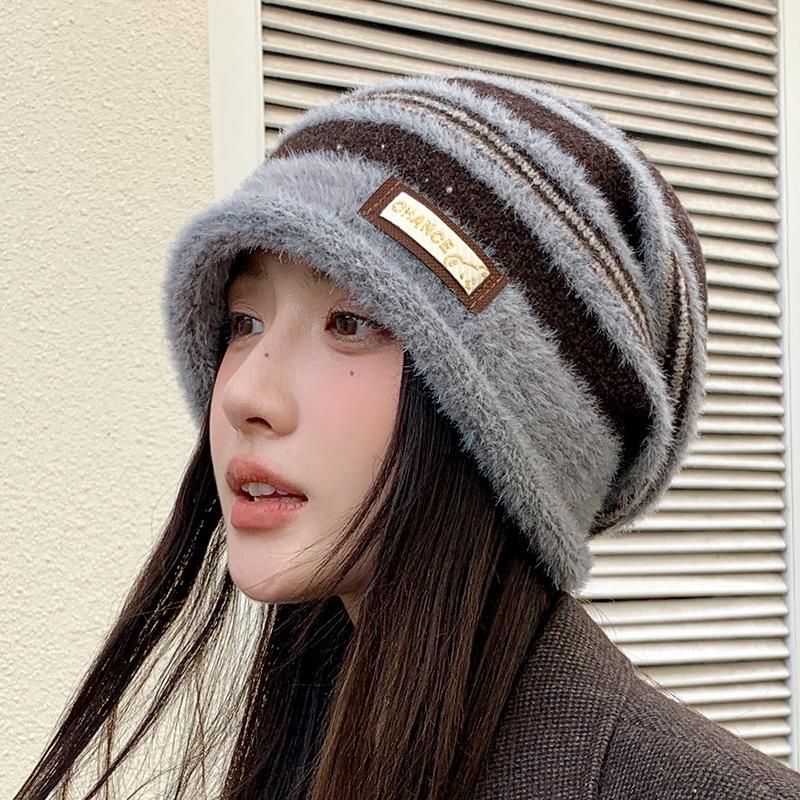 Autumn and Winter Hat Women s Striped Knitted Hat Warm Windproof Cold Hat One Size
Autumn and Winter Hat Women s Striped Knitted Hat Warm Windproof Cold Hat One Size