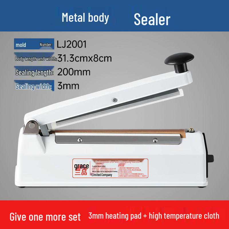Iron Shell Manual Heat Sealer: Compact Household Mooncake & Tea Bag Sealing Machine with Film Cutting & Date Printing
Iron Shell Manual Heat Sealer: Compact Household Mooncake & Tea Bag Sealing Machine with Film Cutting & Date Printing