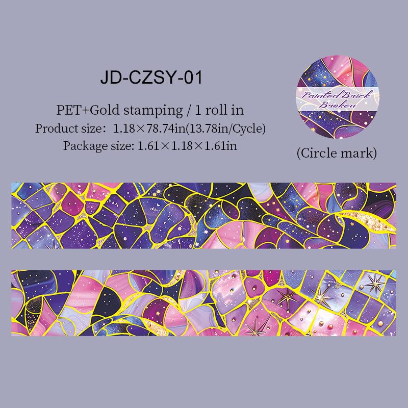 JIANWU Colored Brick Fragment Series Vintage Pattern Landscape Bronzing Material Collage PET Tape Creative Journal Stationery
JIANWU Colored Brick Fragment Series Vintage Pattern Landscape Bronzing Material Collage PET Tape Creative Journal Stationery