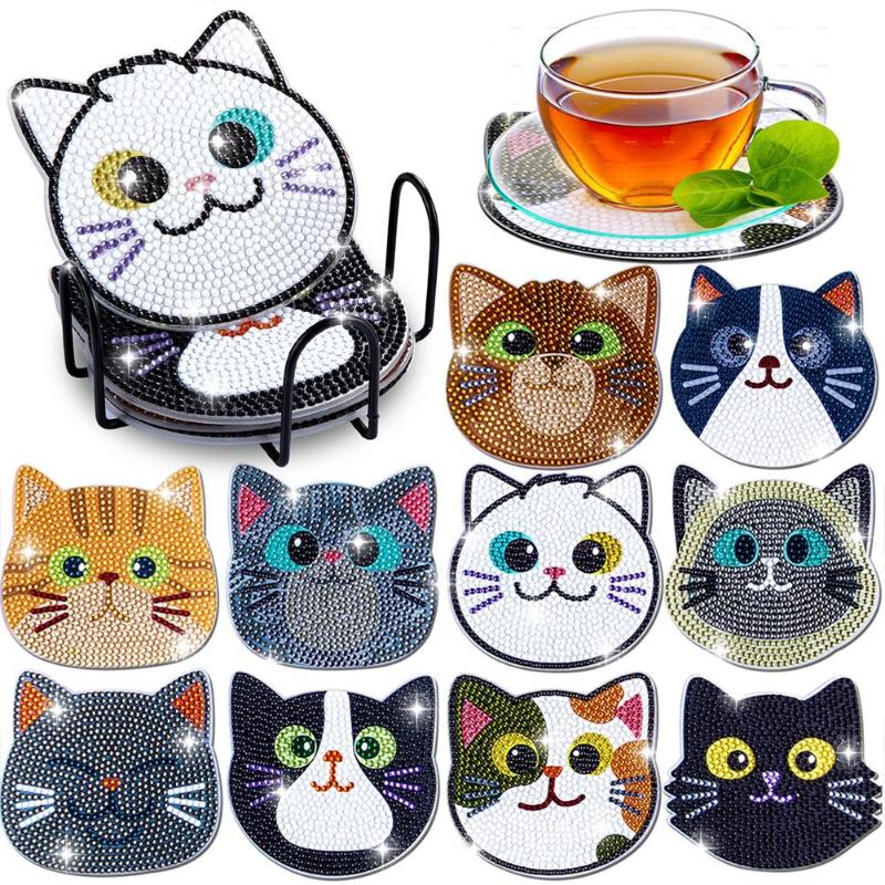 10Pcs/Set Diamond Painting Coasters Set Diy Cartoon Cat Pattern Round Coasters разноцветный
10Pcs/Set Diamond Painting Coasters Set Diy Cartoon Cat Pattern Round Coasters разноцветный