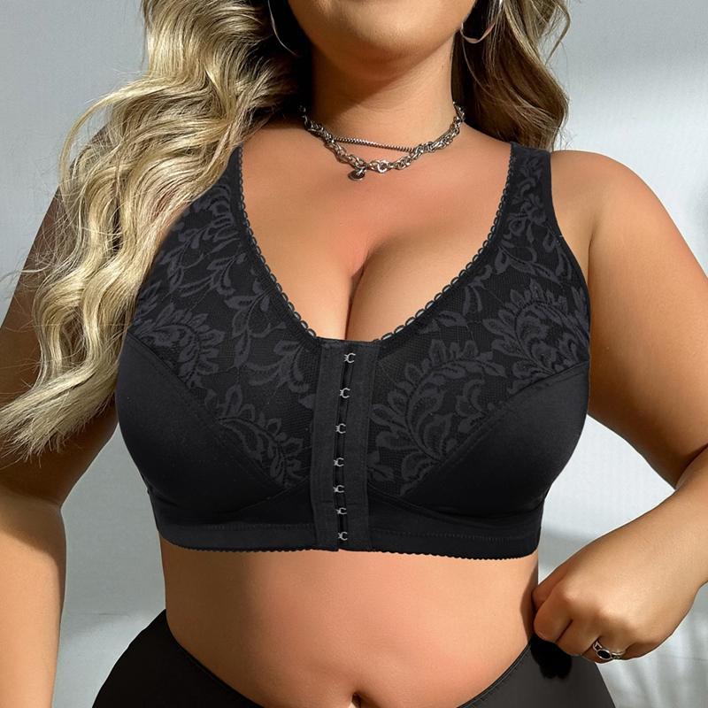 Plus Size Full Coverage Wireless Lace Bra for Women Comfortable Front Closure Lingerie Underwear Mother 0XL 5XL чорний
Plus Size Full Coverage Wireless Lace Bra for Women Comfortable Front Closure Lingerie Underwear Mother 0XL 5XL чорний