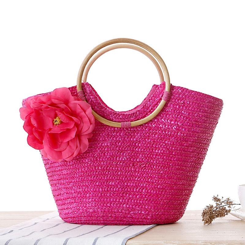 Flower Summer Beach Bag Wheat Pole Weave Women s Handbag Bohemian knitting Straw Bags High Capacity Female Top Handle Totes
Flower Summer Beach Bag Wheat Pole Weave Women s Handbag Bohemian knitting Straw Bags High Capacity Female Top Handle Totes