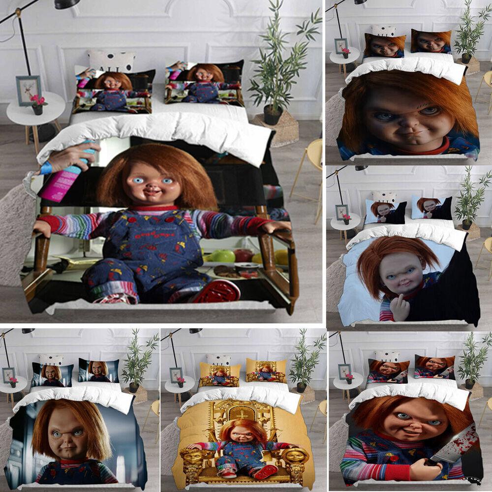 Good Guys Chucky 3D Пододеяльник Комплект постельного белья Наволочка Одеяло одинарный двойной размер
Good Guys Chucky 3D Пододеяльник Комплект постельного белья Наволочка Одеяло одинарный двойной размер
