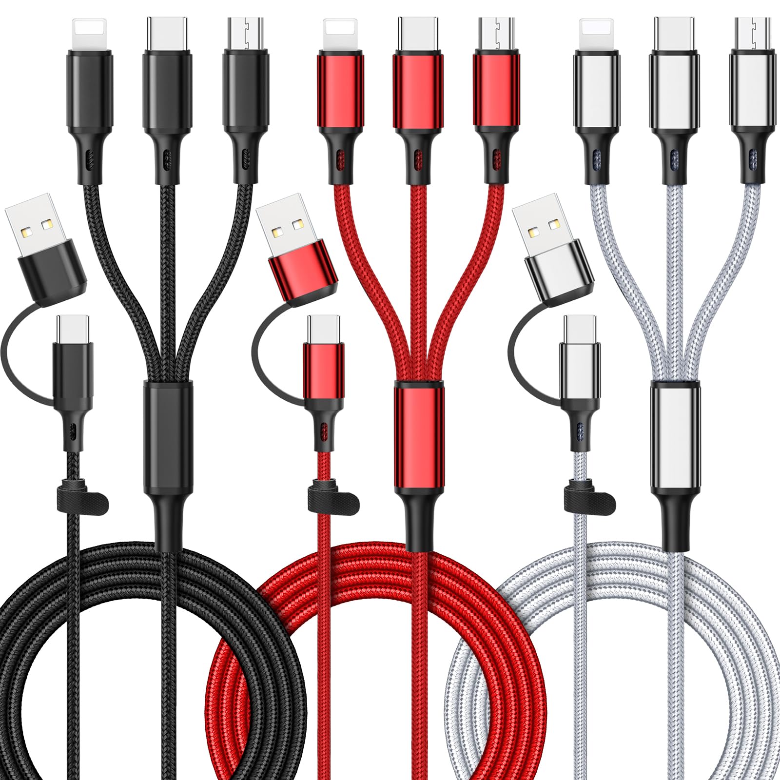 6-в-1 кабель для зарядки 3 3-в-1 Шнур для заряджання USB-кабель Мультизарядний пристрій для iPhone Кабель USB типу C, сумісний із iPhone 15 14 Pro Max 13 Pro
6-в-1 кабель для зарядки 3 3-в-1 Шнур для заряджання USB-кабель Мультизарядний пристрій для iPhone Кабель USB типу C, сумісний із iPhone 15 14 Pro Max 13 Pro
