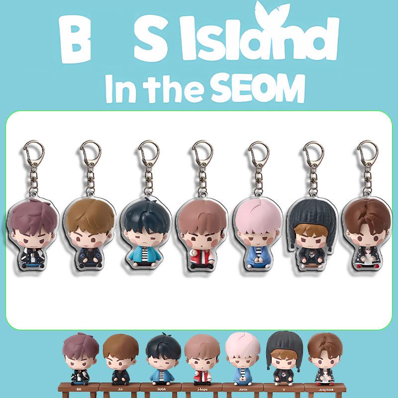 7 шт. Брелок с персонажем игры BTS Island In the SEOM, Милый акриловый брелок в стиле чиби, Коллекционный подвеска на сумку для фанатов K-pop ARMY 7pcs
7 шт. Брелок с персонажем игры BTS Island In the SEOM, Милый акриловый брелок в стиле чиби, Коллекционный подвеска на сумку для фанатов K-pop ARMY 7pcs