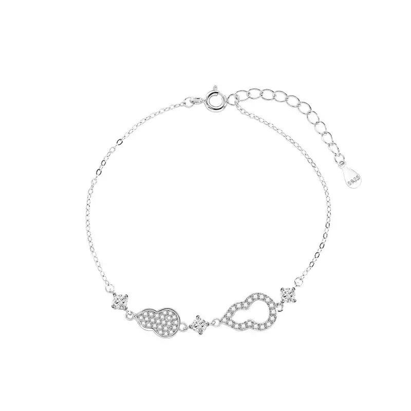 S925 Sterling Silver Hollow Gourd Bracelet Women Elegant New Chinese Style Fashion Trendy National Tide Jewelry Gift 925 silver білий
S925 Sterling Silver Hollow Gourd Bracelet Women Elegant New Chinese Style Fashion Trendy National Tide Jewelry Gift 925 silver білий