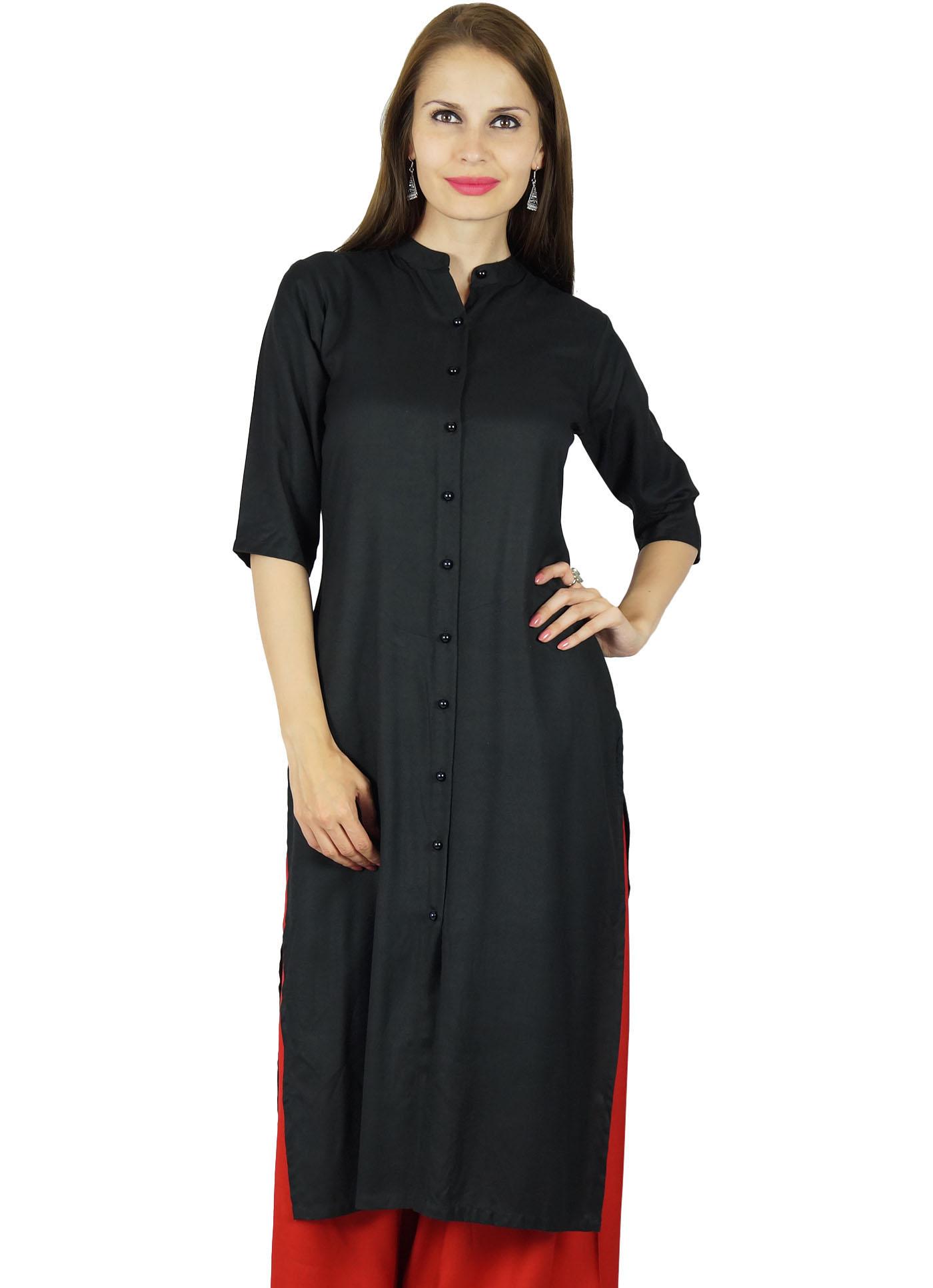 Bimba Women Button Down Rayon Kurta Kurti 3 4 Рукав Формальная индийская повседневная туника 10 чёрный
Bimba Women Button Down Rayon Kurta Kurti 3 4 Рукав Формальная индийская повседневная туника 10 чёрный