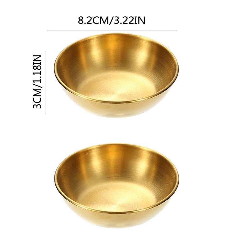 4pcs Gold color Stainless Steel Sauce Dishes – Appetizer & Spice Serving Set, Condiment Trays for Kitchen & Table 4pcs
4pcs Gold color Stainless Steel Sauce Dishes – Appetizer & Spice Serving Set, Condiment Trays for Kitchen & Table 4pcs