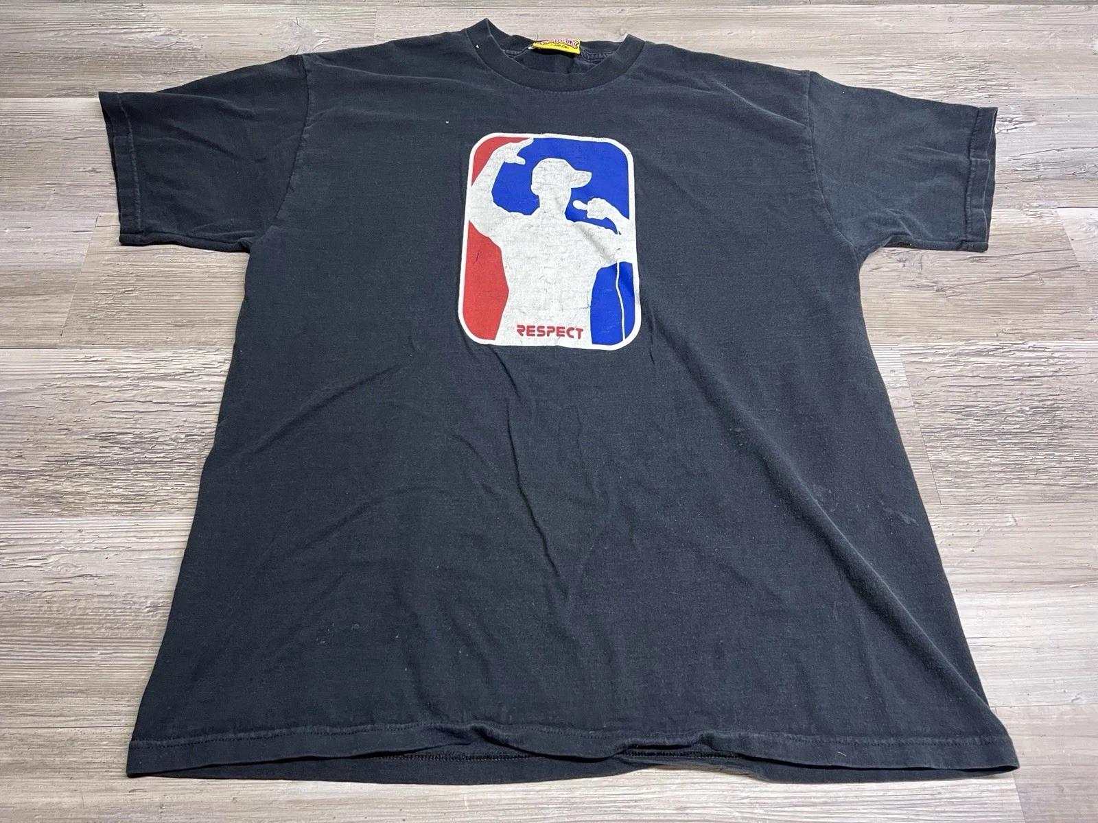 Vintage Y2K Parody Streetwear NBA Logo Mic Man Respect Faded Graphic Tee Size XL 2XL
Vintage Y2K Parody Streetwear NBA Logo Mic Man Respect Faded Graphic Tee Size XL 2XL