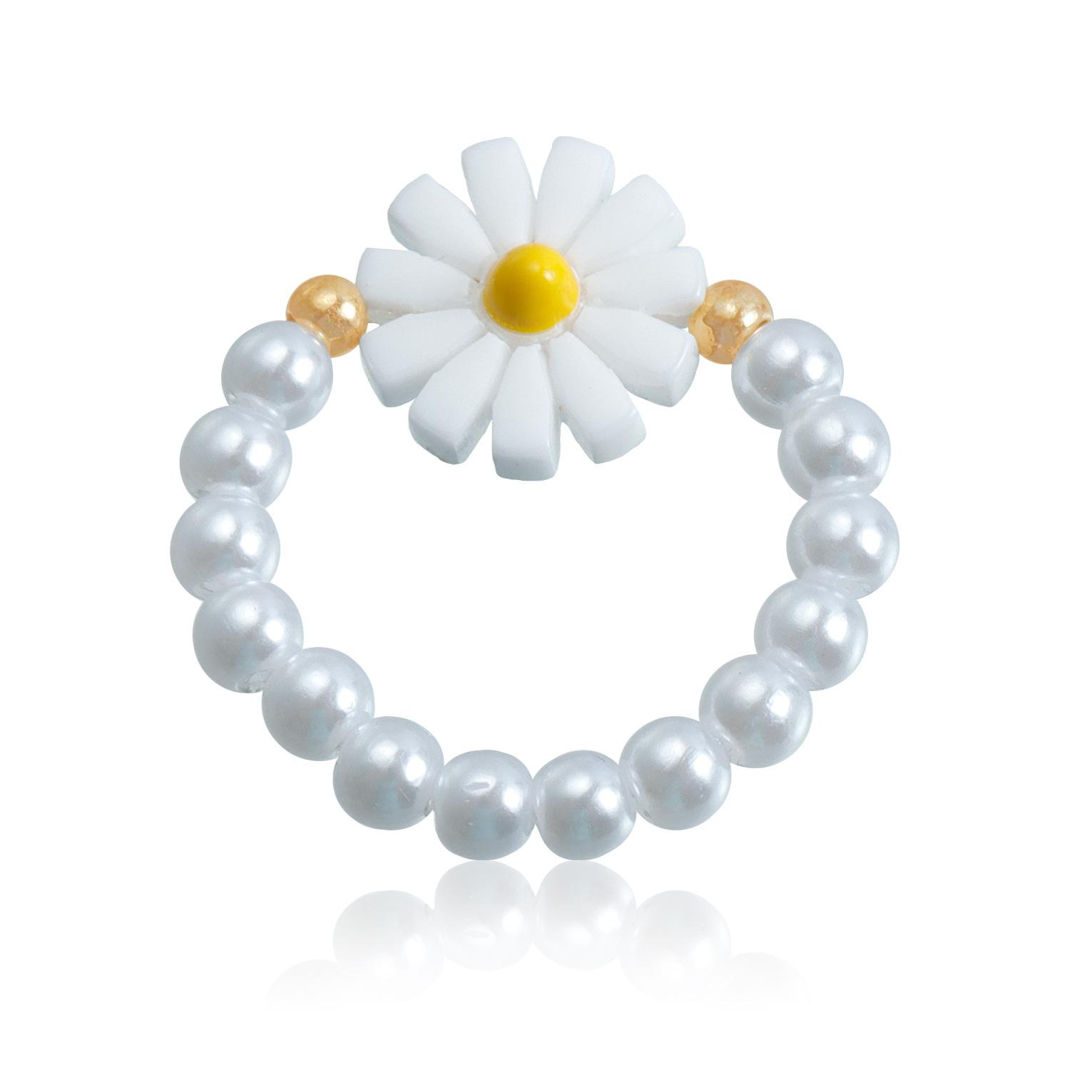 Sweet Cool Small Imitation Pearl Beaded Elastic Ring ins Korean Version Fritillary Love Ring
Sweet Cool Small Imitation Pearl Beaded Elastic Ring ins Korean Version Fritillary Love Ring