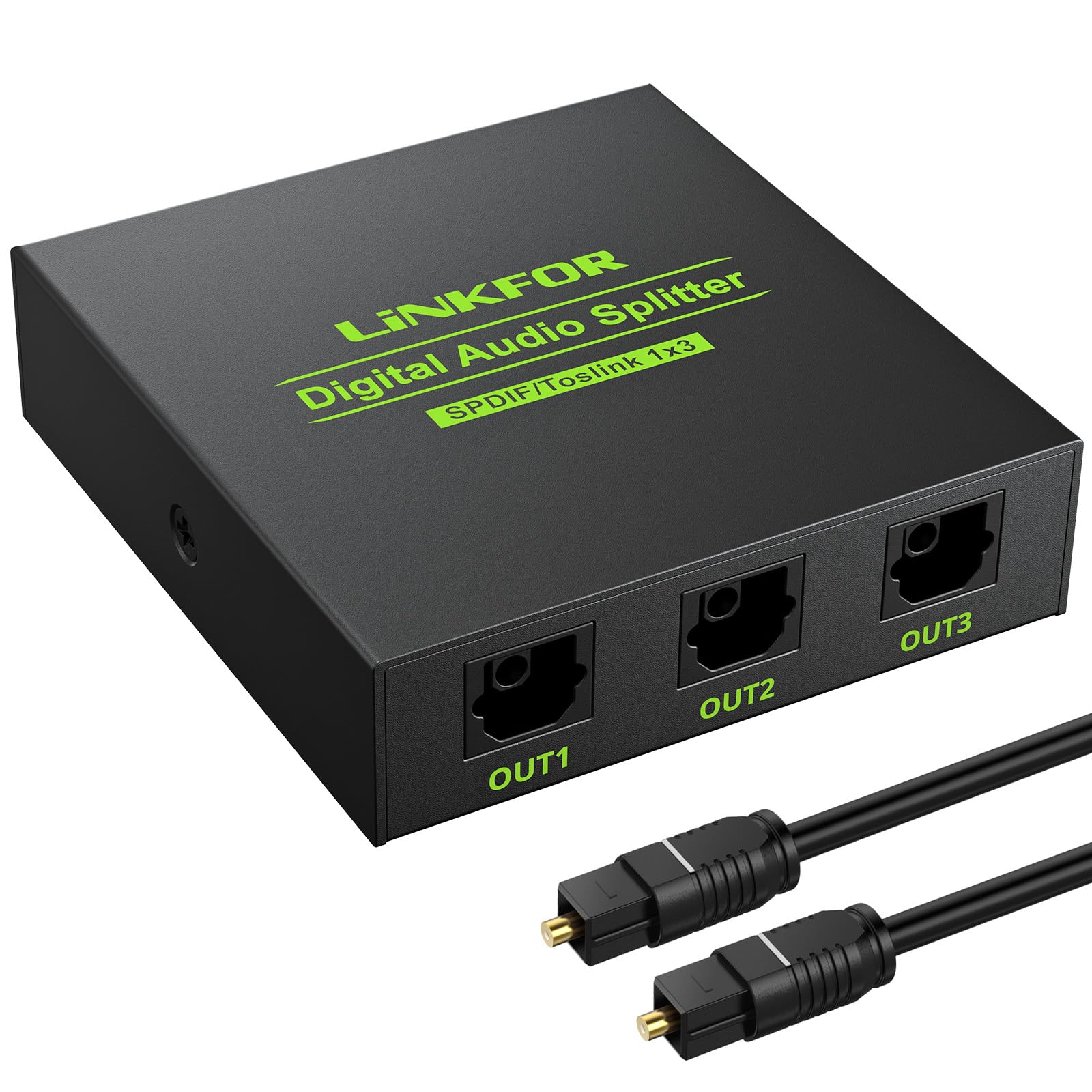 Оптичний цифровий розподільник LiNKFOR 1 вхід 3 вихід Сумісний із USB-кабелем DTS та оптичним кабелем у комплекті Сумісний із SPDIF/TosLink LPCM2.0 срібний
Оптичний цифровий розподільник LiNKFOR 1 вхід 3 вихід Сумісний із USB-кабелем DTS та оптичним кабелем у комплекті Сумісний із SPDIF/TosLink LPCM2.0 срібний