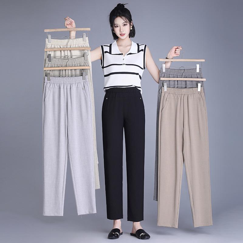 Women s Slimming Cigarette Harem Pants - Spring/Summer Petite Straight-Leg Nine-Point Fit 30 (125-135 lbs)
Women s Slimming Cigarette Harem Pants - Spring/Summer Petite Straight-Leg Nine-Point Fit 30 (125-135 lbs)