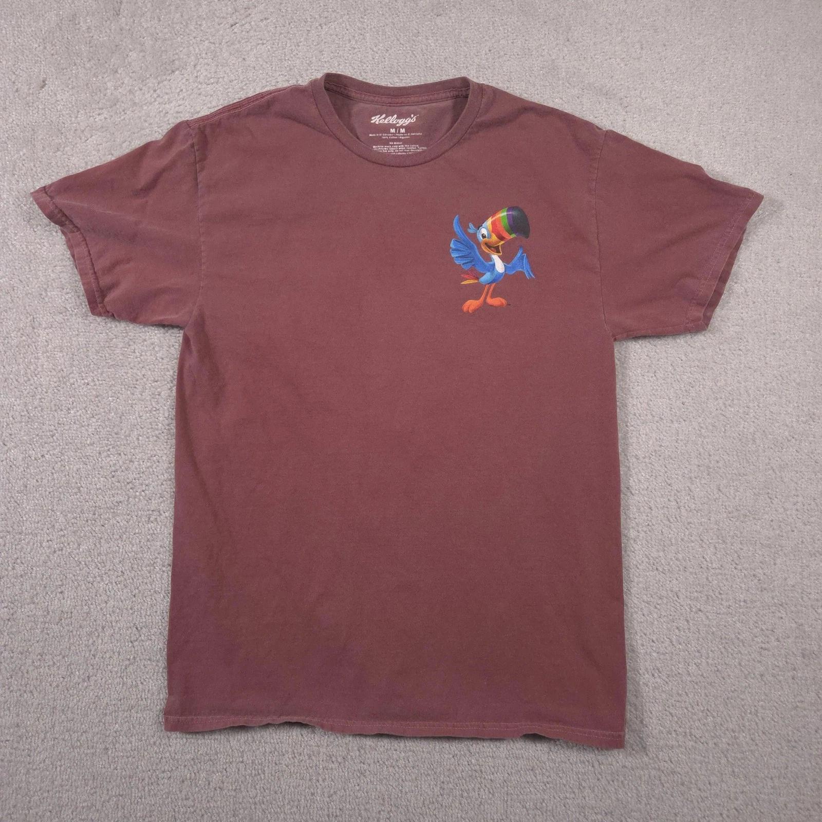 Kelloggs Froot Loops Shirt Mens Medium Burgundy Toucan Sam Graphic Cereal 100
Kelloggs Froot Loops Shirt Mens Medium Burgundy Toucan Sam Graphic Cereal 100