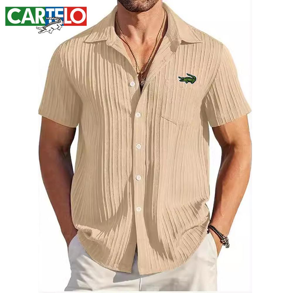 CARTELO 2024 Summer Embroidered Plus Size Men s Fashion Stripe Casual Beach Shirt Short Sleeved Shirt
CARTELO 2024 Summer Embroidered Plus Size Men s Fashion Stripe Casual Beach Shirt Short Sleeved Shirt