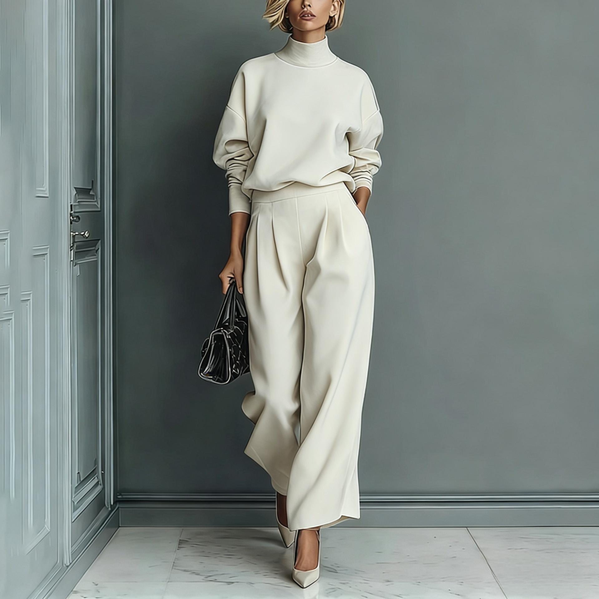 Light Grey High Neck Long Sleeve Jumpsuit with Wide Leg XXL брудно-білий
Light Grey High Neck Long Sleeve Jumpsuit with Wide Leg XXL брудно-білий