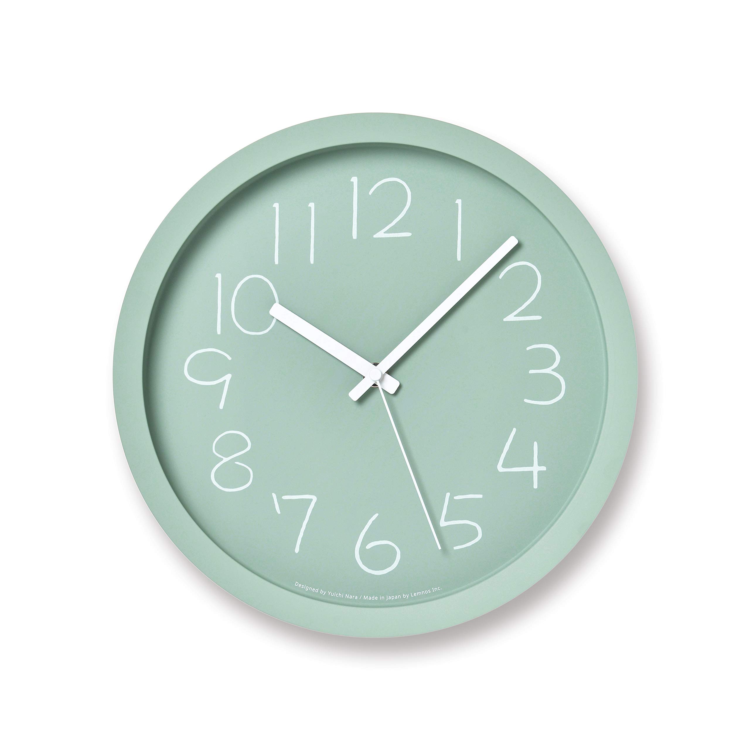 Lemnos Chalk Analog Wall Clock, Green, NY18-08 GN, Diameter 24.8cm x Depth 4.4cm, NY18-08GN
Lemnos Chalk Analog Wall Clock, Green, NY18-08 GN, Diameter 24.8cm x Depth 4.4cm, NY18-08GN