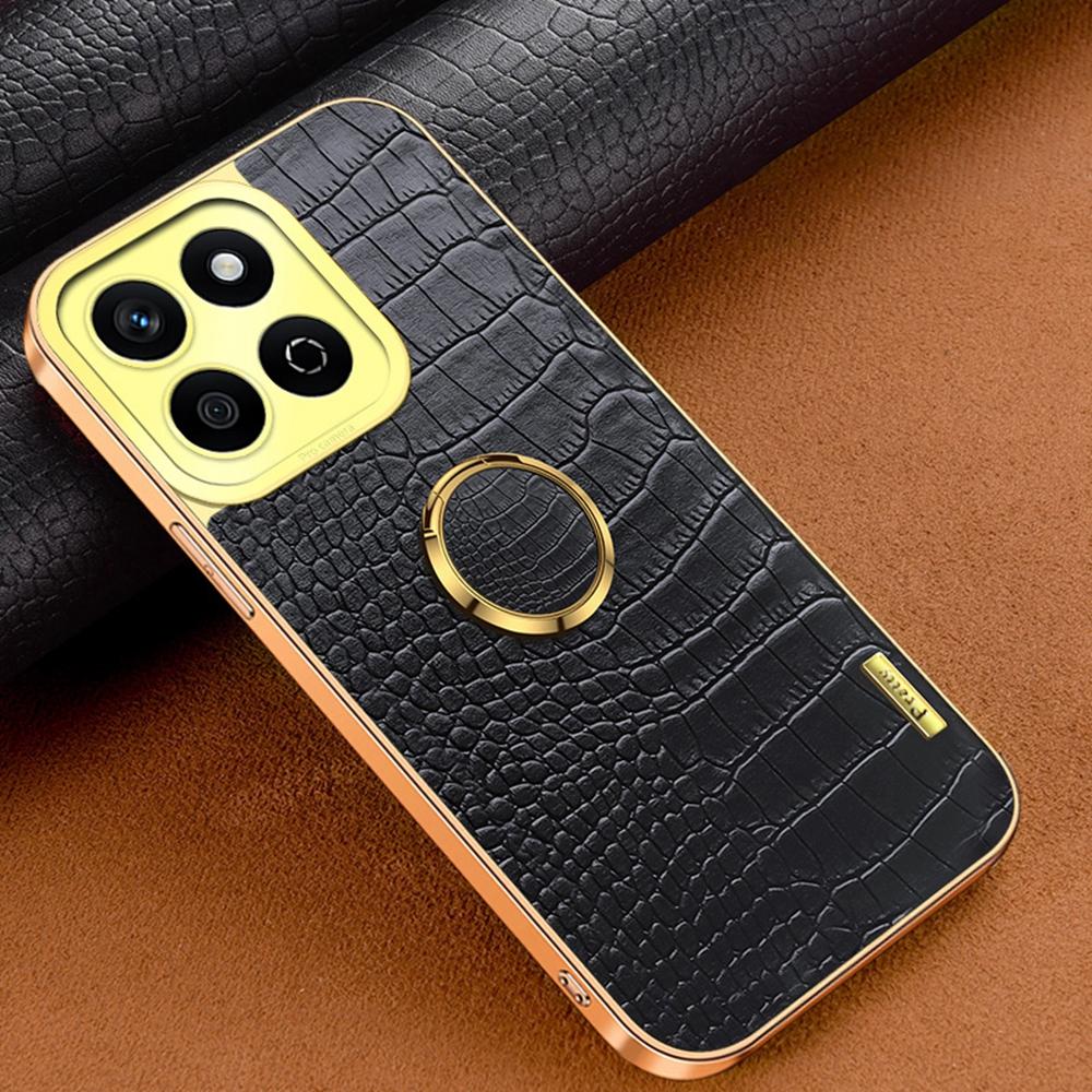 For Honor X7c 4G/200 Smart 5G Case TPU+PU Kickstand Phone Cover Crocodile Texture Electroplating Black
For Honor X7c 4G/200 Smart 5G Case TPU+PU Kickstand Phone Cover Crocodile Texture Electroplating Black