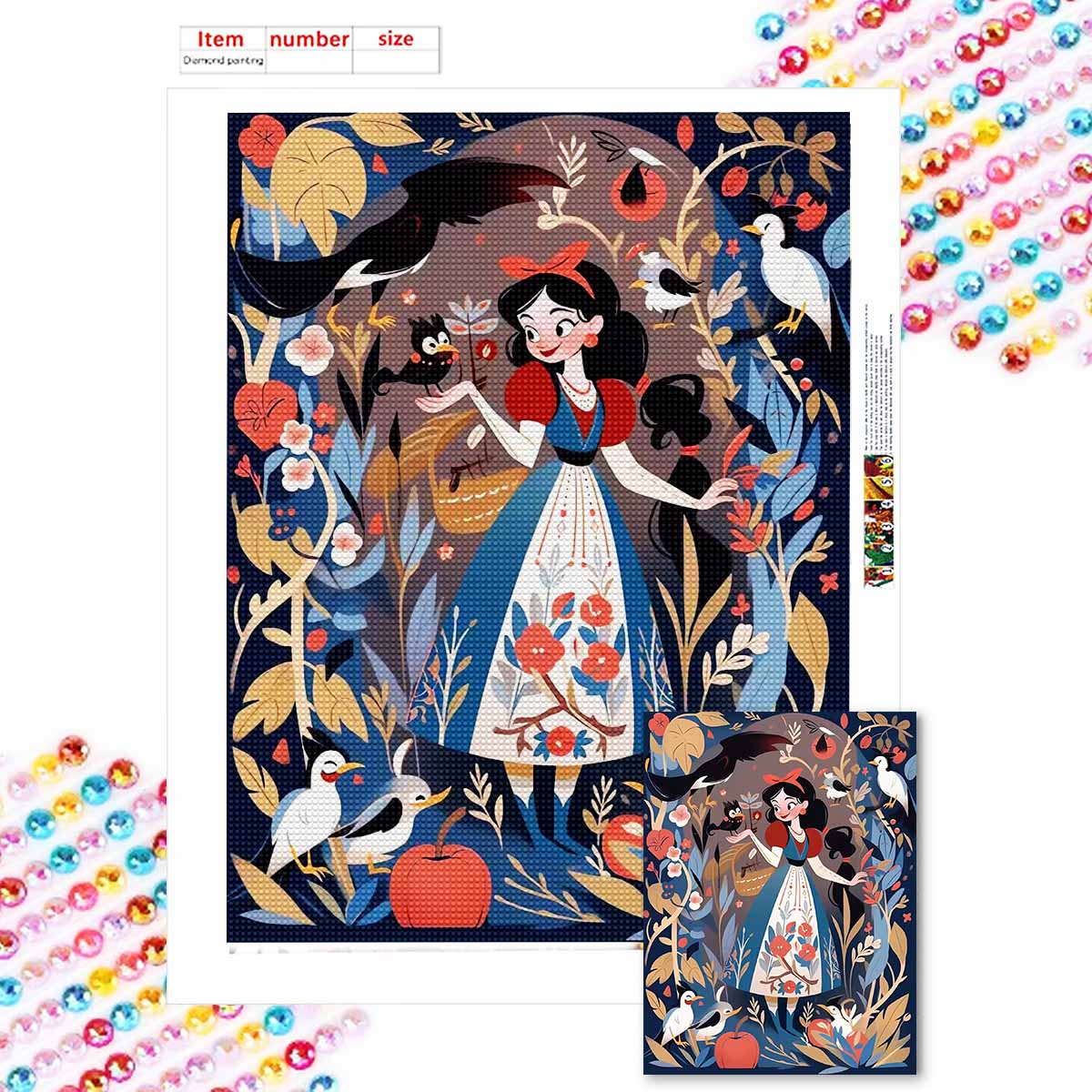 Full Round Diamond Painting Cute Little Animals and Beautiful Princesses Art Rhinestone Picture Mosaic DIY 5D Cross Stitch Embroidery Home Decoration Round 20x30cm
Full Round Diamond Painting Cute Little Animals and Beautiful Princesses Art Rhinestone Picture Mosaic DIY 5D Cross Stitch Embroidery Home Decoration Round 20x30cm