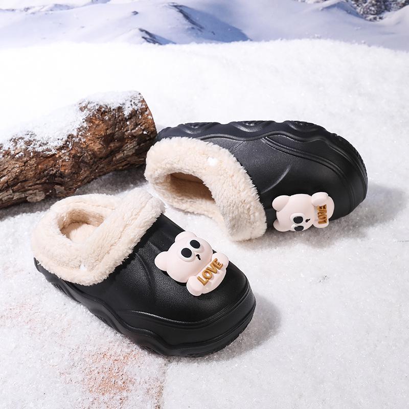 EVA Kids Cute Cartoon Cotton Slippers, Cozy Velvet-Lined, Waterproof for Winter, Indoor/Outdoor Use, Parent-Child Matching 180MM (Size 27-28, 17cm length) чорний
EVA Kids Cute Cartoon Cotton Slippers, Cozy Velvet-Lined, Waterproof for Winter, Indoor/Outdoor Use, Parent-Child Matching 180MM (Size 27-28, 17cm length) чорний