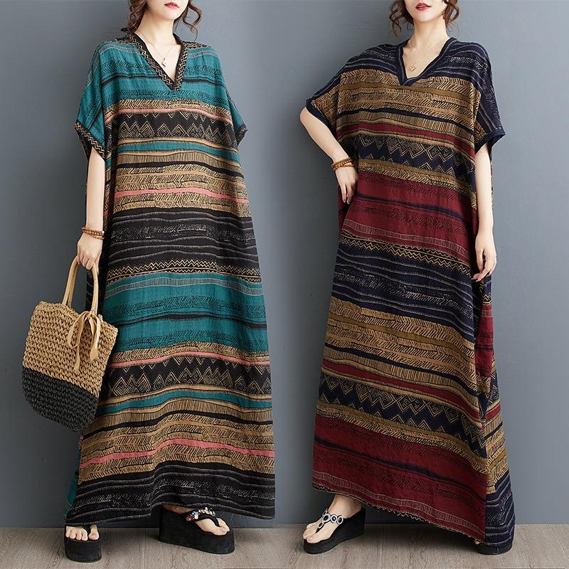 Real summer new thin cotton and linen V-neck literary loose large size simple holiday style long dress women Large size average size
Real summer new thin cotton and linen V-neck literary loose large size simple holiday style long dress women Large size average size