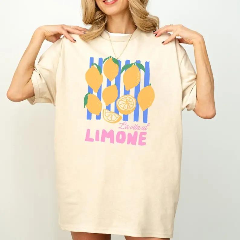 LIMONE Italian Summer Shirt Vacation Outfit Boho Chic Retro Look Mediterranean Style Slightly Unisex Tee Coastal Cowgirl Tops S
LIMONE Italian Summer Shirt Vacation Outfit Boho Chic Retro Look Mediterranean Style Slightly Unisex Tee Coastal Cowgirl Tops S