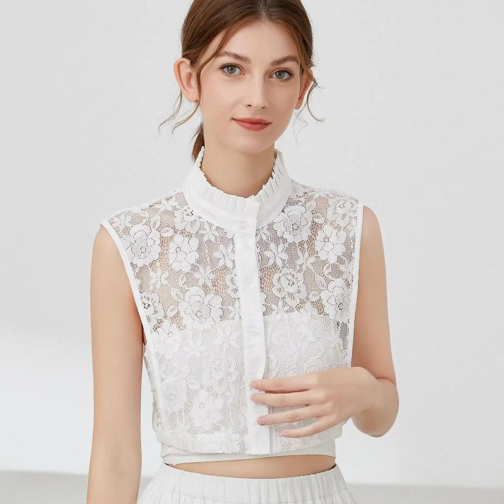 White Stand Lace Floral Women Half Shirt Women Clothes Detachable Collar Fashion Fake Collar
White Stand Lace Floral Women Half Shirt Women Clothes Detachable Collar Fashion Fake Collar