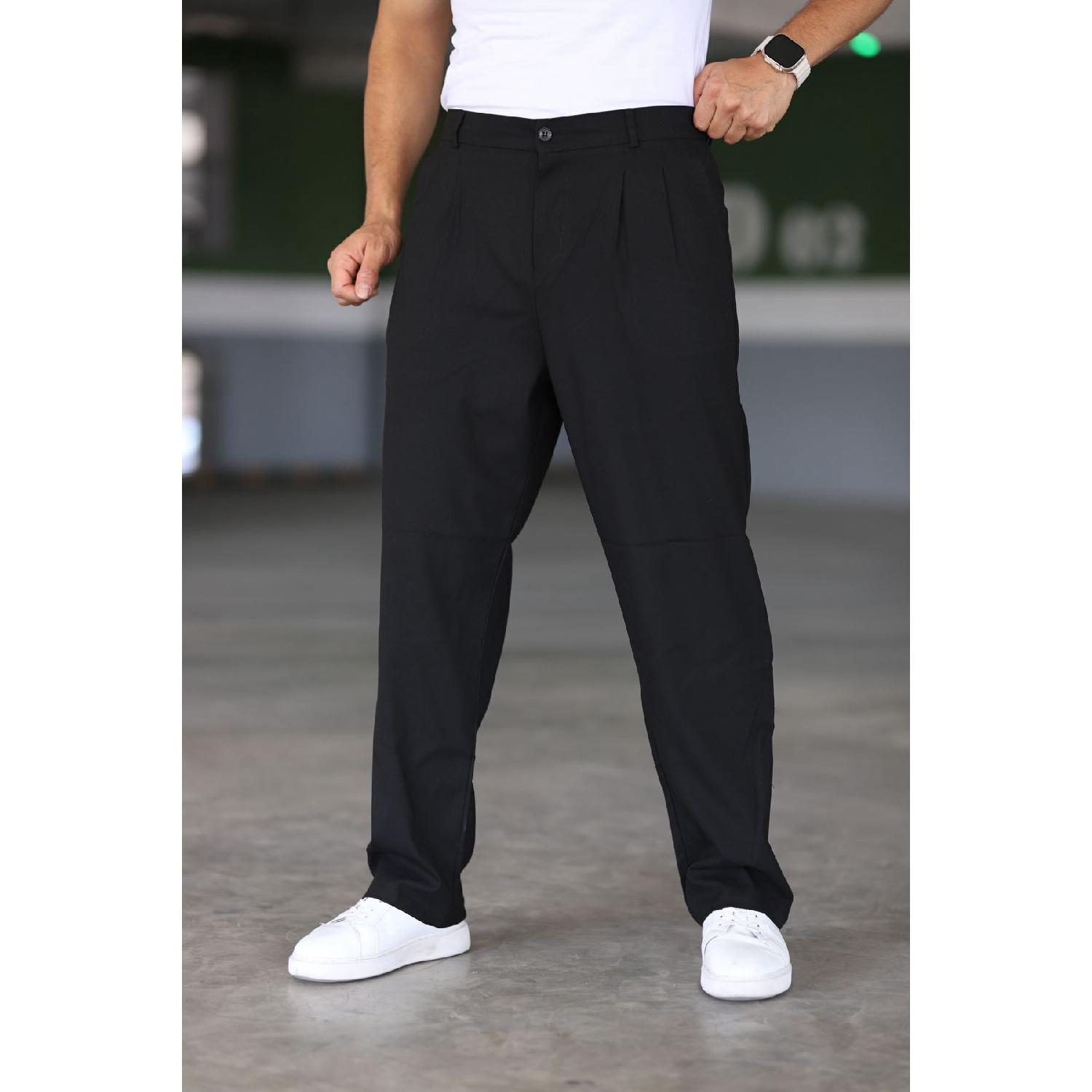 Baggy Double Pleated Black Color Elastic Waist Quality Comfortable Cut Classic Wide Leg Baggy Trousers S чёрный
Baggy Double Pleated Black Color Elastic Waist Quality Comfortable Cut Classic Wide Leg Baggy Trousers S чёрный