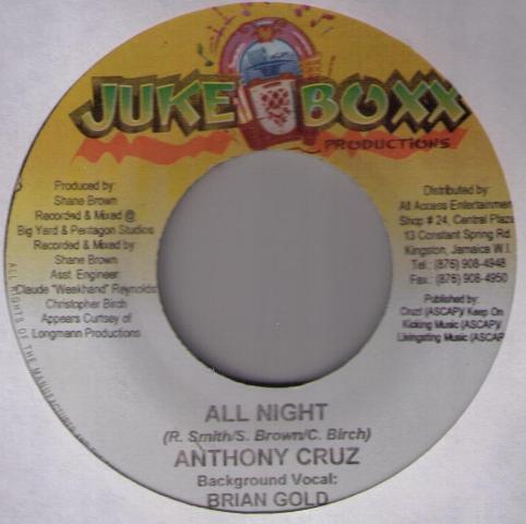 7inch Record ANTHONY CRUZ / KEISHERA, SHAGGY - All Night / Feels Right NONE Juke Boxx Produ 2004 Jamaica Reggae, Ska & Dub Used
7inch Record ANTHONY CRUZ / KEISHERA, SHAGGY - All Night / Feels Right NONE Juke Boxx Produ 2004 Jamaica Reggae, Ska & Dub Used