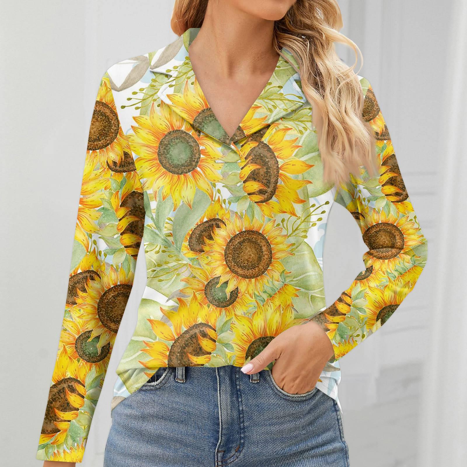 Женская мода для отдыха с длинным рукавом и V-образным вырезом с цветочным принтом XS жёлтый
Женская мода для отдыха с длинным рукавом и V-образным вырезом с цветочным принтом XS жёлтый