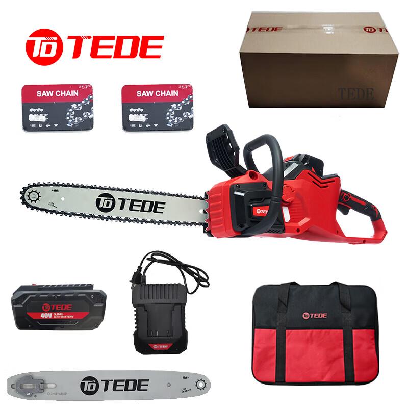 TEDE 40V Cordless Chainsaw Kit CN plug (adapter included)
TEDE 40V Cordless Chainsaw Kit CN plug (adapter included)