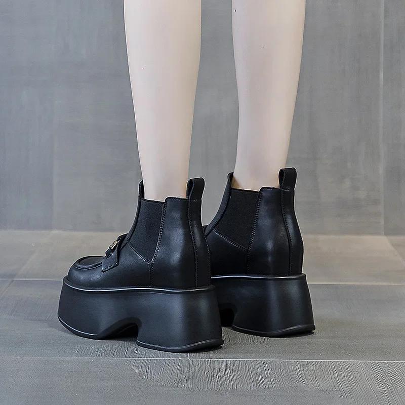 11СМ Натуральная Кожа Зимние Плюшевые Ботильоны на Платформе и Танкетке Осенние Женские Ботинки Весенняя Эластичная Резинка Обувь с Увеличением Высоты 39 чёрный
11СМ Натуральная Кожа Зимние Плюшевые Ботильоны на Платформе и Танкетке Осенние Женские Ботинки Весенняя Эластичная Резинка Обувь с Увеличением Высоты 39 чёрный