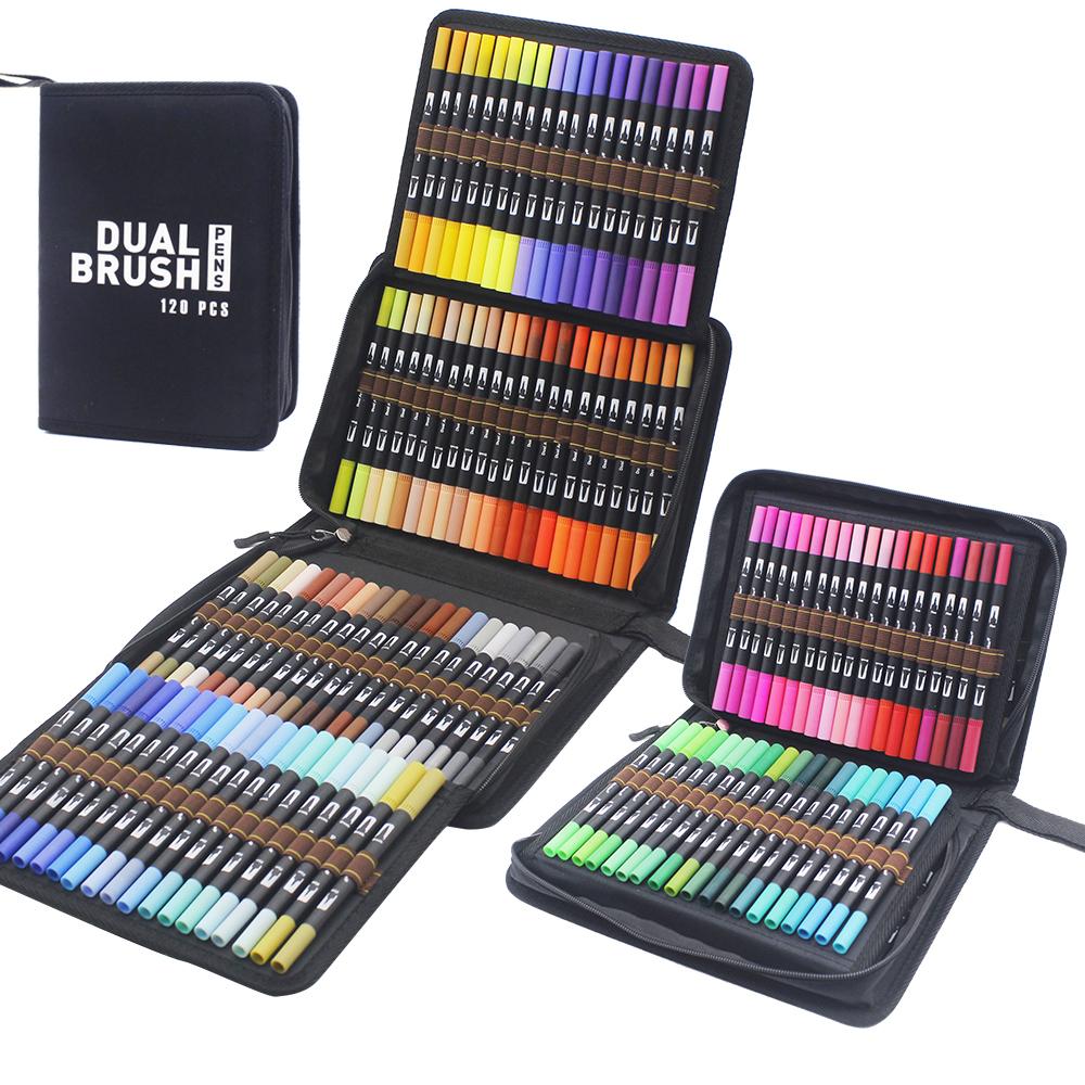 Watercolor Art Markers Brush Pen Dual Tip Fineliner Drawing for Calligraphy Painting 12/48/60/72/100/132 Colors Set Art Supplies
Watercolor Art Markers Brush Pen Dual Tip Fineliner Drawing for Calligraphy Painting 12/48/60/72/100/132 Colors Set Art Supplies
