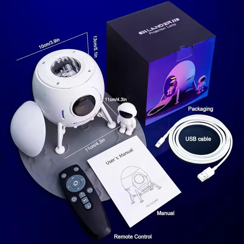 Space Lander Astronaut Galaxy Light Projector Spacecraft Night Light For Bedroom Party Decor or Chritmas Gift Color Adjustable WHITE
Space Lander Astronaut Galaxy Light Projector Spacecraft Night Light For Bedroom Party Decor or Chritmas Gift Color Adjustable WHITE