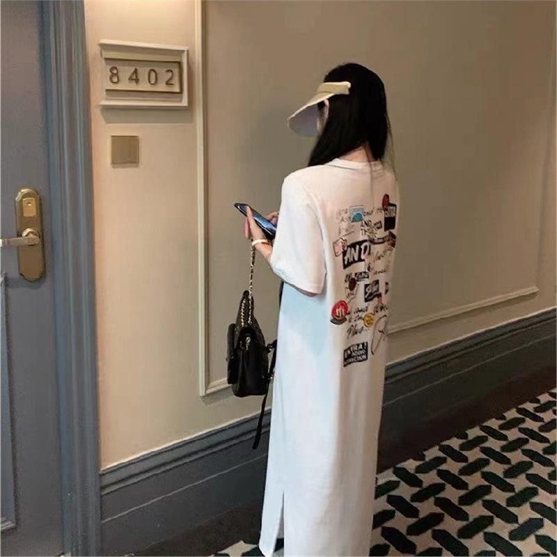 Pure Cotton Short Sleeve Over-the-Knee Dress - Plus Size, Tummy-Covering, Slimming, Loose Fit, 2025 Edition L
Pure Cotton Short Sleeve Over-the-Knee Dress - Plus Size, Tummy-Covering, Slimming, Loose Fit, 2025 Edition L