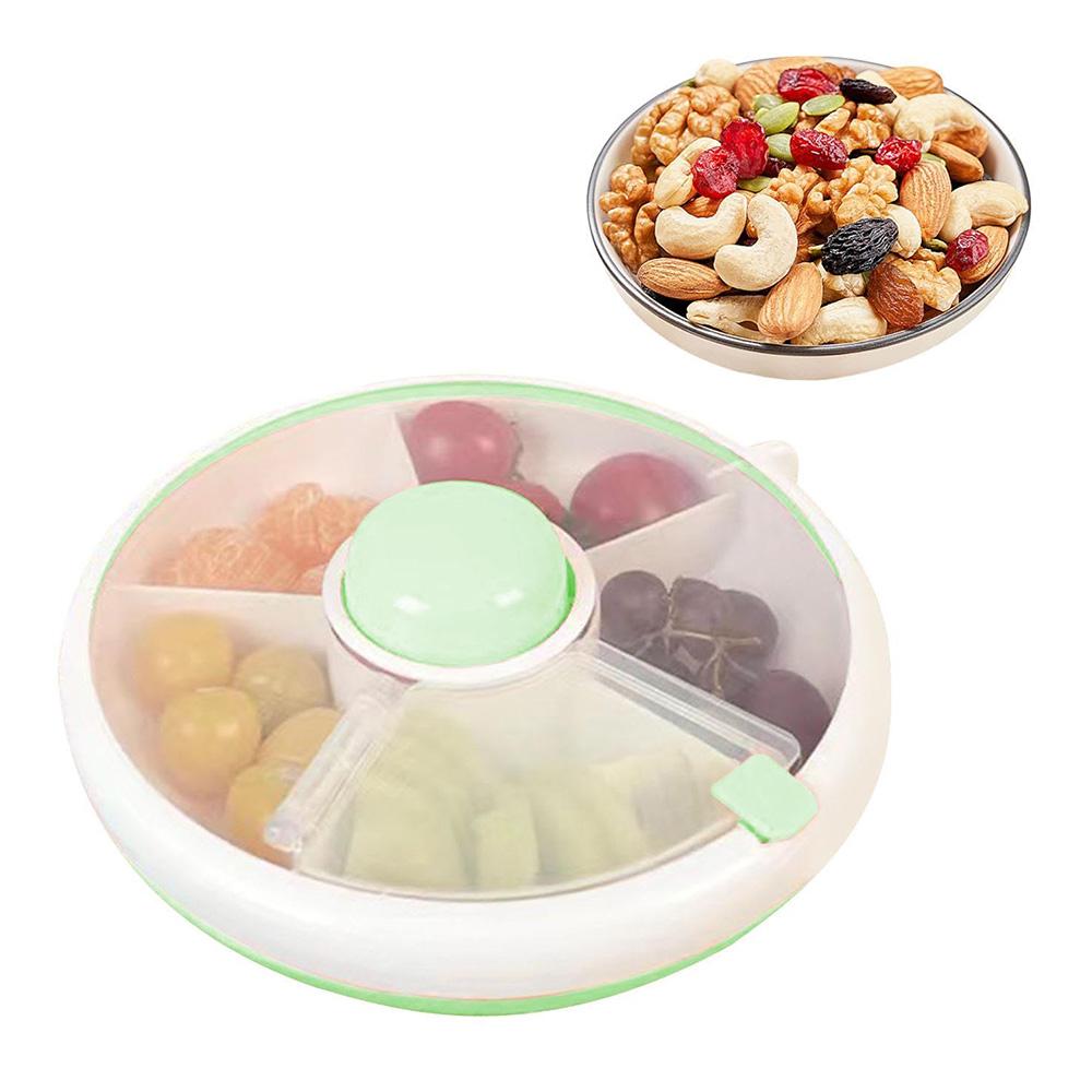 Rotating Snackle Storage Box Container 5 Grid Divided Rotating Serving Tray with Lid for Picnics,Camping B
Rotating Snackle Storage Box Container 5 Grid Divided Rotating Serving Tray with Lid for Picnics,Camping B