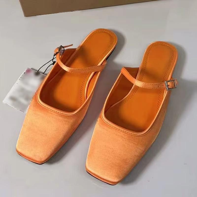 TRAF Women’s Orange Flat Mules Shoes 2024 Summer Square Toe Satin Slippers Ladies Chic Buckle Casual Flats Slingbacks Sandals 36
TRAF Women’s Orange Flat Mules Shoes 2024 Summer Square Toe Satin Slippers Ladies Chic Buckle Casual Flats Slingbacks Sandals 36