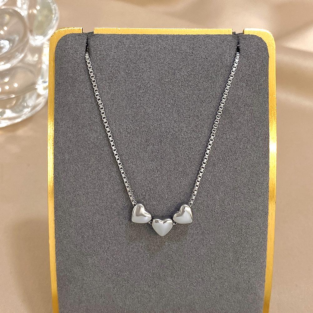 Cute Triple Color Heart Beads Necklace for Women Girls Fashion Gold Plated Stainless Steel Charm Necklaces Waterproof Jewelry срібний
Cute Triple Color Heart Beads Necklace for Women Girls Fashion Gold Plated Stainless Steel Charm Necklaces Waterproof Jewelry срібний