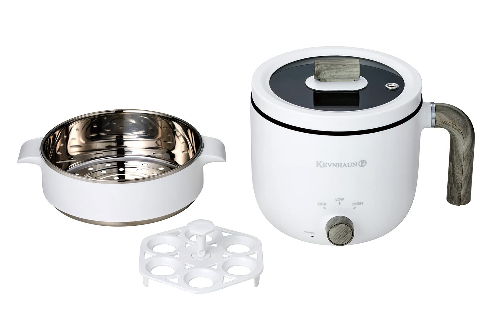 KEVNHAUN Electric round pot that can cook everything from a pot to boiled eggs Recipe book included Egg Meister Steamer Equipped with a so you can білий
KEVNHAUN Electric round pot that can cook everything from a pot to boiled eggs Recipe book included Egg Meister Steamer Equipped with a so you can білий