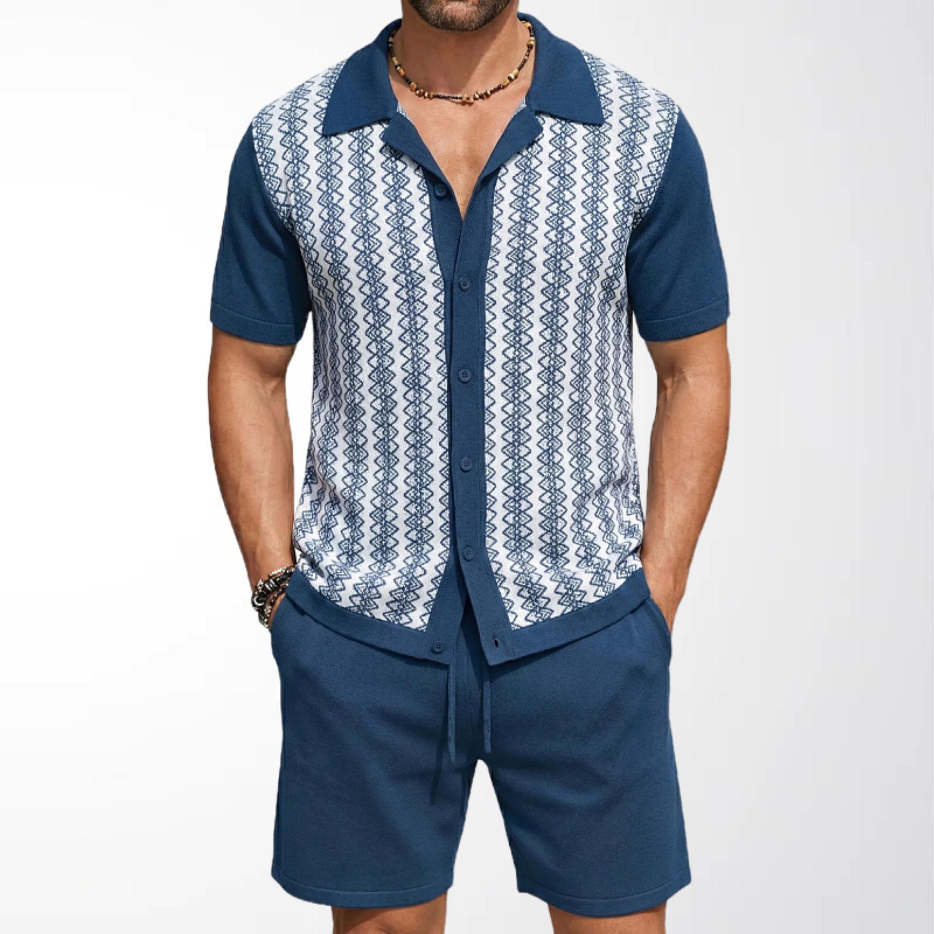 Men s 2 Piece Outfits Summer Short Sets Vintage Knit Button Down Shirt Short Sleeve Polo Casual Beach Suits Shirt Top and Shorts Matching Set for Male M темно-синий
Men s 2 Piece Outfits Summer Short Sets Vintage Knit Button Down Shirt Short Sleeve Polo Casual Beach Suits Shirt Top and Shorts Matching Set for Male M темно-синий